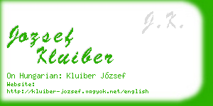 jozsef kluiber business card